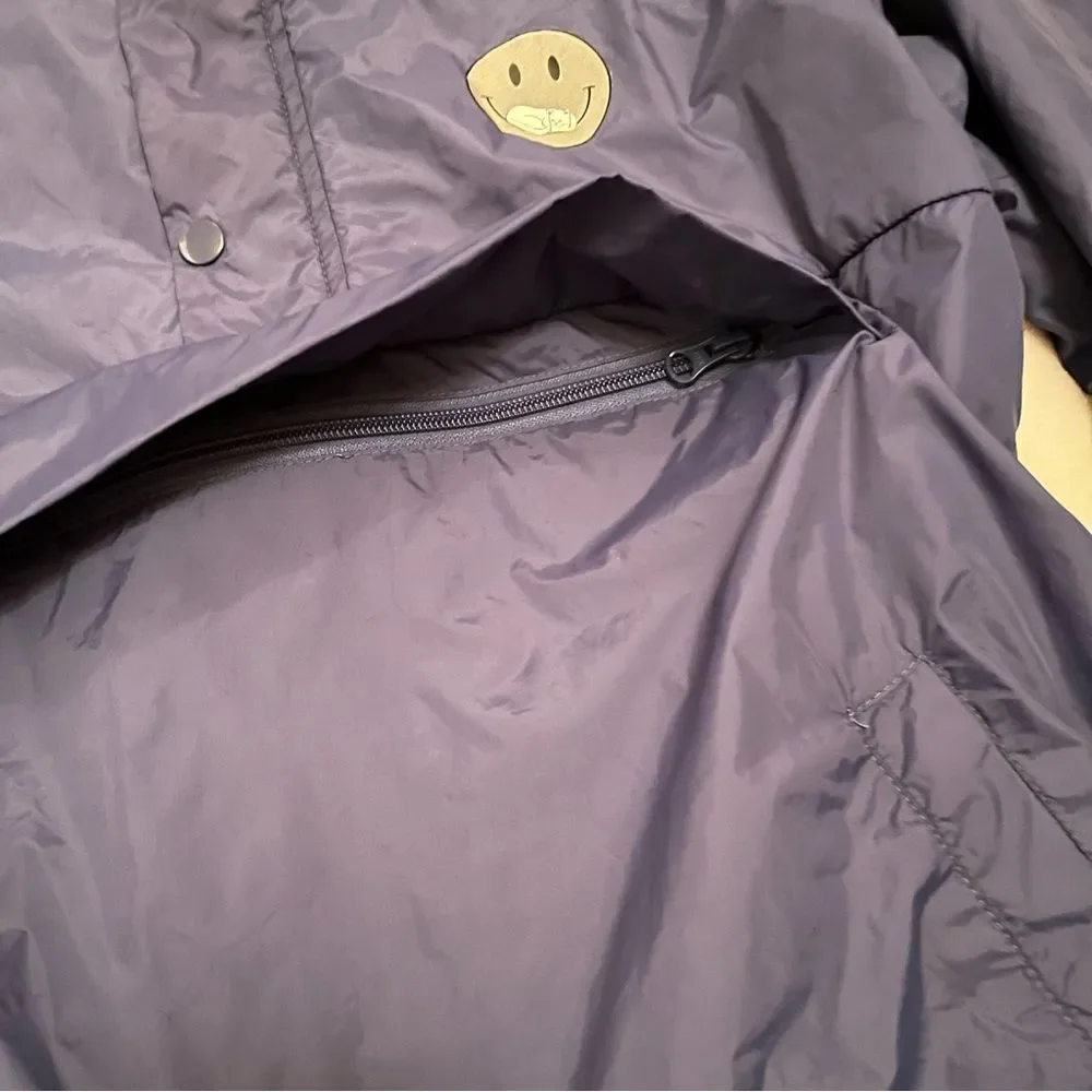 Ripndip Men’s Size Small Navy Windbreaker Jacket Smiley Cat Animal Lover Fun